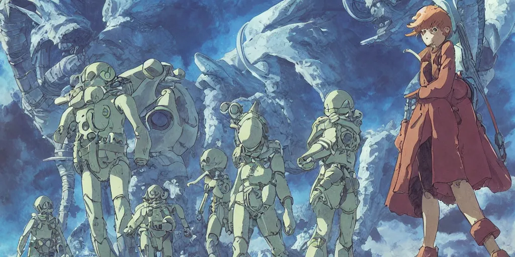 Image similar to nausicaa concept art, art by makoto shinkai and alan bean, yukito kishiro