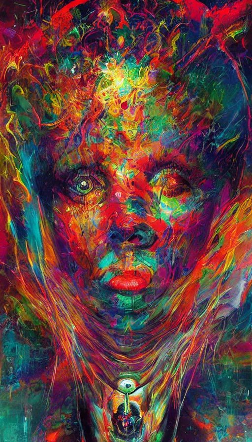 Image similar to psytrance artwork, by sam spratt