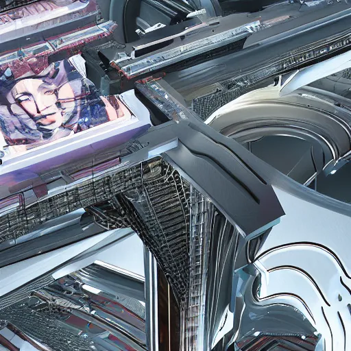 Image similar to sci-fi motherboard structure on the coronation of napoleon painting and digital billboard in the middle, unreal engine 5, keyshot, octane, artstation trending, ultra high detail, ultra realistic, cinematic, 8k, 16k, in style of zaha hadid, in style of nanospace Michael Menzelincev, in style of Lee SOUDER, colors in style of the Blade Runner 2049, in plastic, dark, tilt shift,