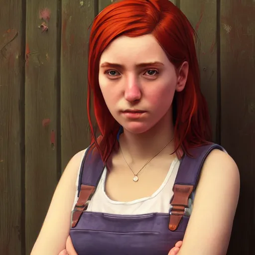 Prompt: portrait Abigail from stardew valley, cgsociety, realistic, highly detailed, sublime, 16k, smooth, sharp focus, trending on ArtStation, hyperdetailed, volumetric lighting