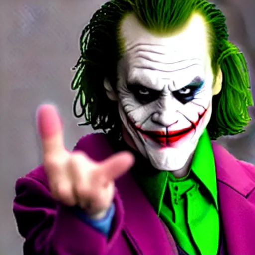 Prompt: Jim Carrey as the Joker