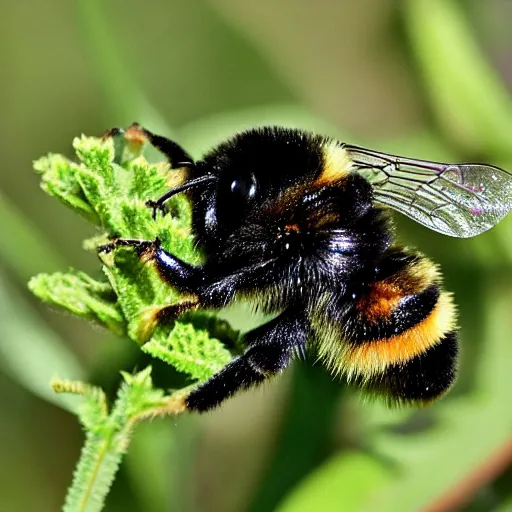 Prompt: Bombus terrestris as pithfork