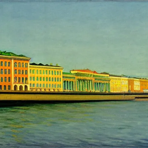 Image similar to Saint-Petersburg by edward hopper