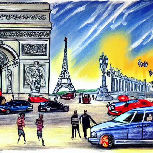 Image similar to paris burning, trending on art station, greg rutowski,