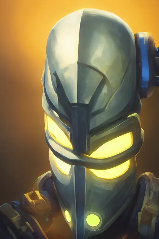 Image similar to epic mask helmet robot ninja portrait stylized as fornite style game design fanart by concept artist gervasio canda, behance hd by jesper ejsing, by rhads, makoto shinkai and lois van baarle, ilya kuvshinov, rossdraws global illumination radiating a glowing aura global illumination ray tracing hdr render in unreal engine 5