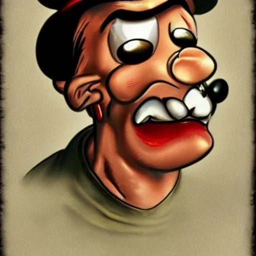 Image similar to photorealistic popeye,