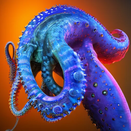 Image similar to hyperrealistic mixed media image of a cephalopod, stunning 3 d render inspired art by xiang duan and thomas eakes, perfect symmetry, realistic, highly detailed attributes and atmosphere, dim volumetric cinematic lighting, 8 k octane extremely hyper - detailed render, post - processing, masterpiece,