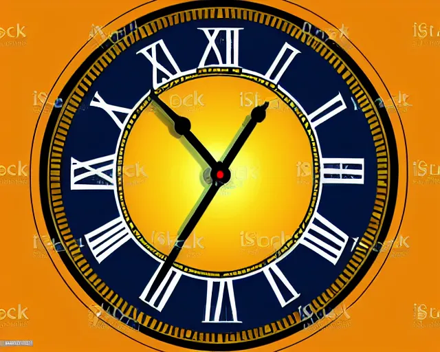 Image similar to The religious symbol for a clock based cult, vector art