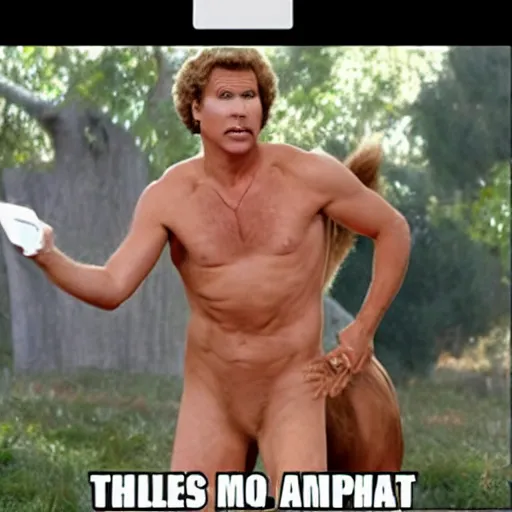 Image similar to will ferrell as a centaur