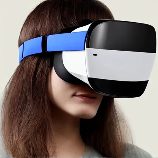 Prompt: stylish see through virtual reality headset