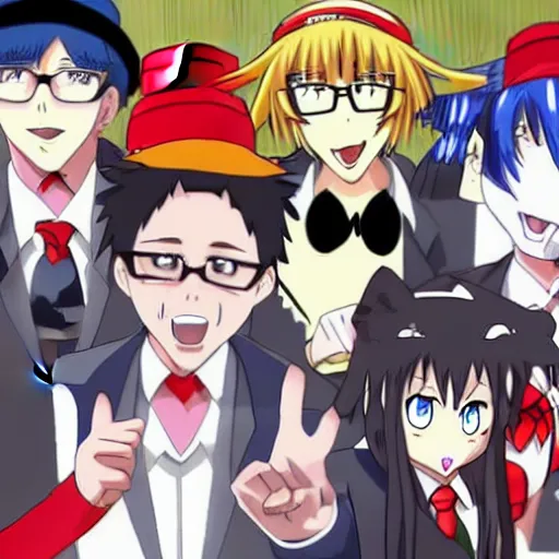 Prompt: nostalgia critic in the style of anime