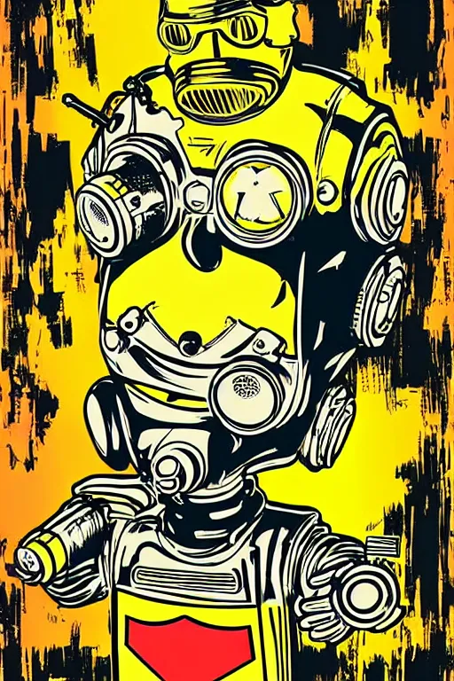 Image similar to fallout 7 6 retro futurist illustration art by butcher billy, sticker, colorful, illustration, highly detailed, simple, smooth and clean vector curves, no jagged lines, vector art, smooth andy warhol style