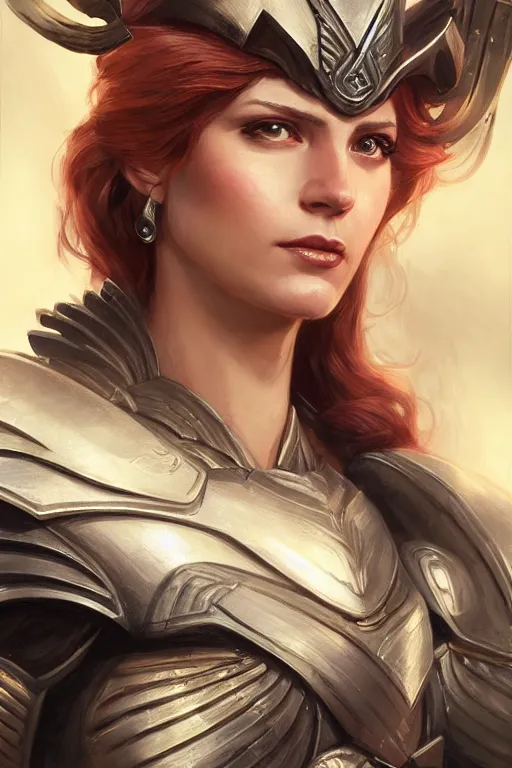 Image similar to amazon valkyrie athena, d & d, fantasy, portrait, highly detailed, headshot, digital painting, trending on artstation, concept art, sharp focus, illustration, art by artgerm and greg rutkowski and magali villeneuve