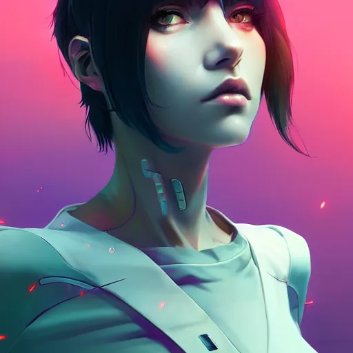 Image similar to a portrait of a beautiful cyberpunk girl, art by ilya kuvshinov and wlop and artgerm and josan gonzalez, digital art, highly detailed, intricate, sharp focus, trending on artstation hq, deviantart, pinterest, unreal engine 5, 4 k uhd image