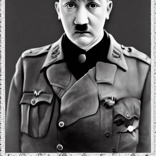 Image similar to photo of a young adolf hitler in the style of martin schoeller