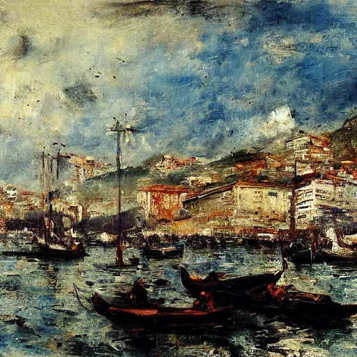 Image similar to rio de janeiro painted by eugene boudin