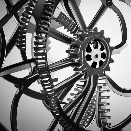 Image similar to high powered next generation industrial mechanical dream catcher, gears and pistons