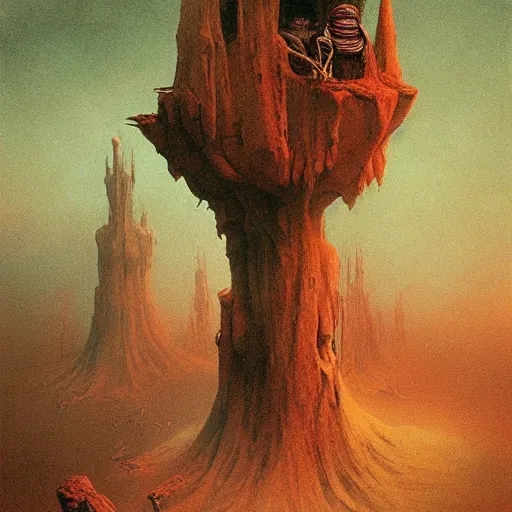 Image similar to end of the world, grunge, horror, loony toons style, illustrated by zdzisław Beksiński and greg rutkowski.