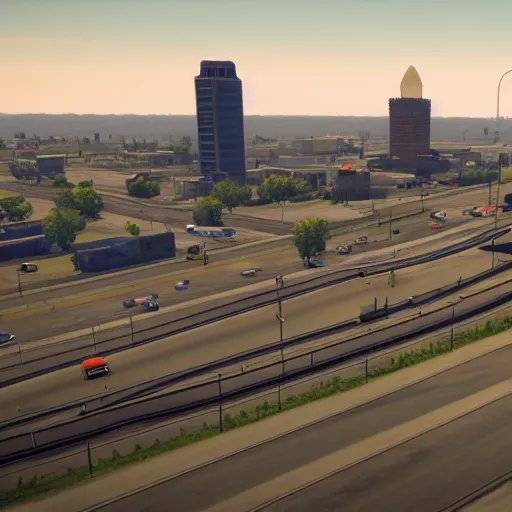 Image similar to Dayton Ohio as a GTA 5 style game