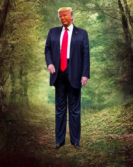 Image similar to if donald trump became a hippie, photoshoot in the style of annie leibovitz, hyperreal