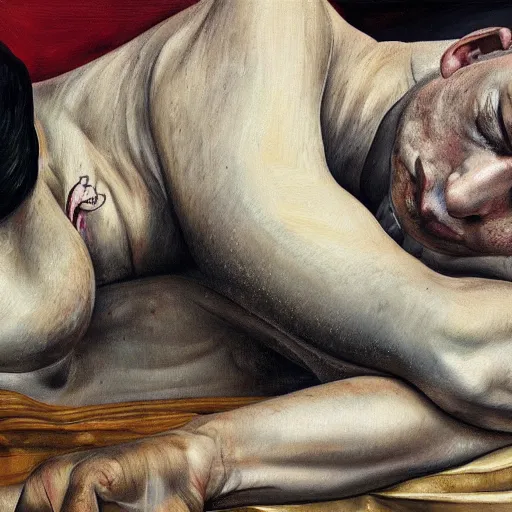 Prompt: high quality high detail painting by lucian freud, hd, henry rollins