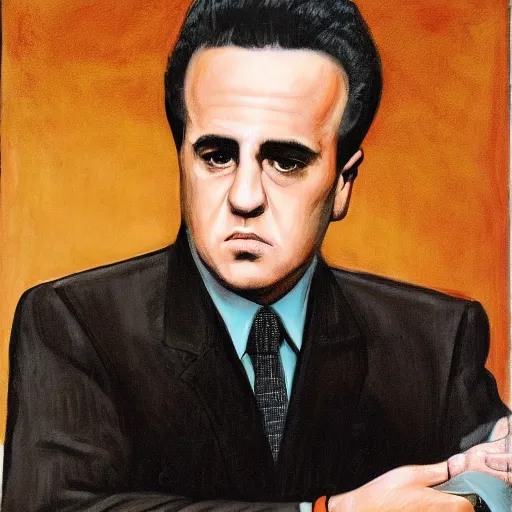 Prompt: Paulie Walnuts, portrait, The Sopranos, directed by David Chase