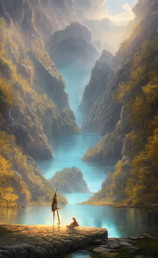 Image similar to lake godness, highly detailed, d & d, water everwhere fantasy, highly detailed, digital painting, trending on artstation, concept art, sharp focus, global illumination, ray tracing, illustration, art by artgerm and greg rutkowski and fuji choko and viktoria gavrilenko and hoang lap