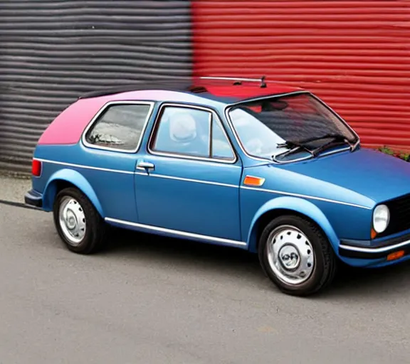 Image similar to 1 9 7 5 volkswagen gti in the style of utamaro