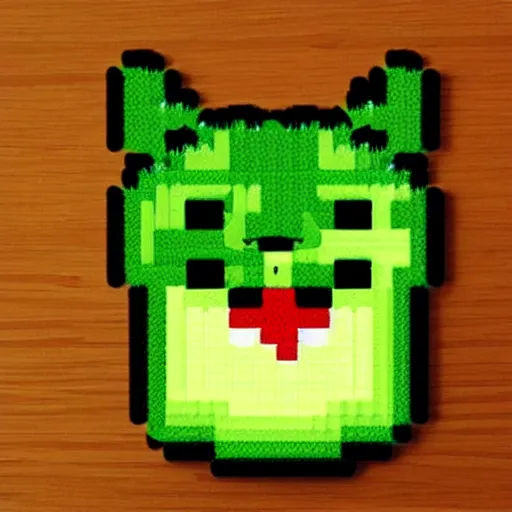 Prompt: cute avocado cat, pixel art