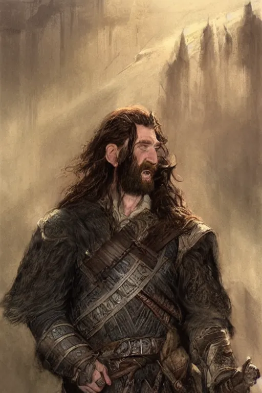 Prompt: Thorin. concept art by James Gurney.