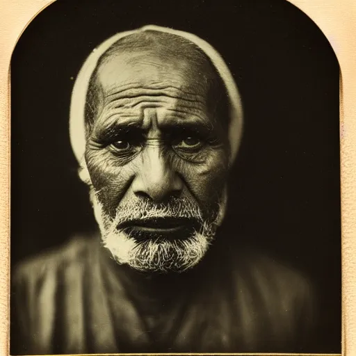 Prompt: facial portrait of a 4 2 year old bukfut, 1 9 1 9, ambrotype, award winning