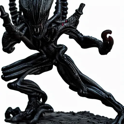 Prompt: miniaturine of xenomorph