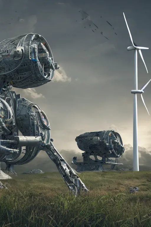 Image similar to cyborg renewable energy, ultra realistic, concept art, intricate details, highly detailed, photorealistic, octane render, 8 k