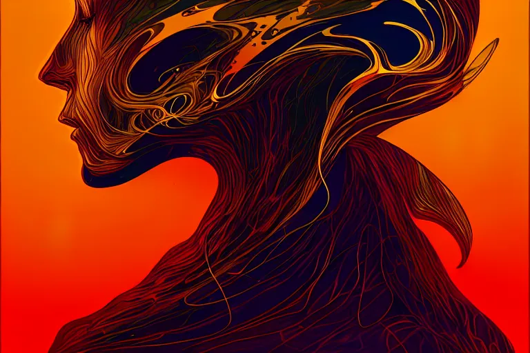 Image similar to ai art is souless, phantom, dreary, dramatic, fluid, golden ratio, artstation, moebius + loish, hd,