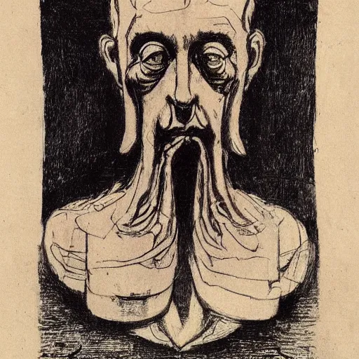 Prompt: a thousand-headed man, by Odilon Redon, by Francis Bacon, by M.C. Escher, beautiful, eerie, surreal, colorful