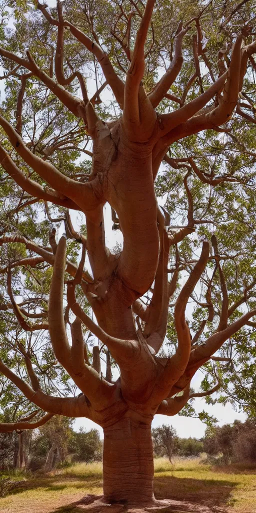 Image similar to peter de jong attractors morphing into a baobab tree, vhs footage