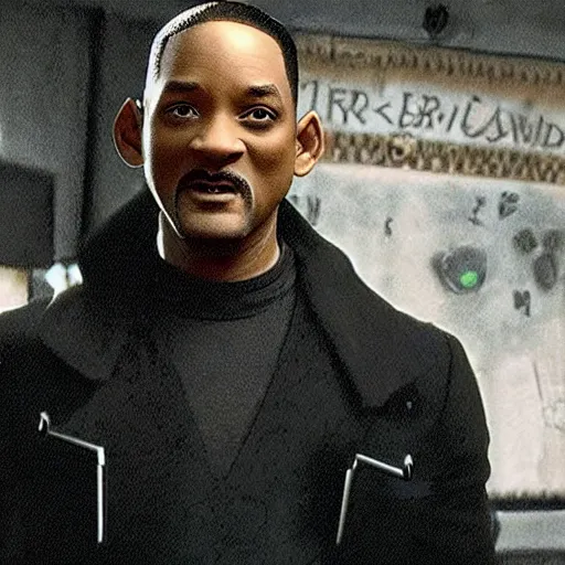 Image similar to automata drawing a picture, will smith, irobot