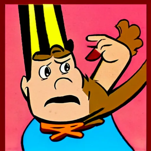 Image similar to standard profile picture, Hanna-Barbera style Caveman, 1960s cartoon