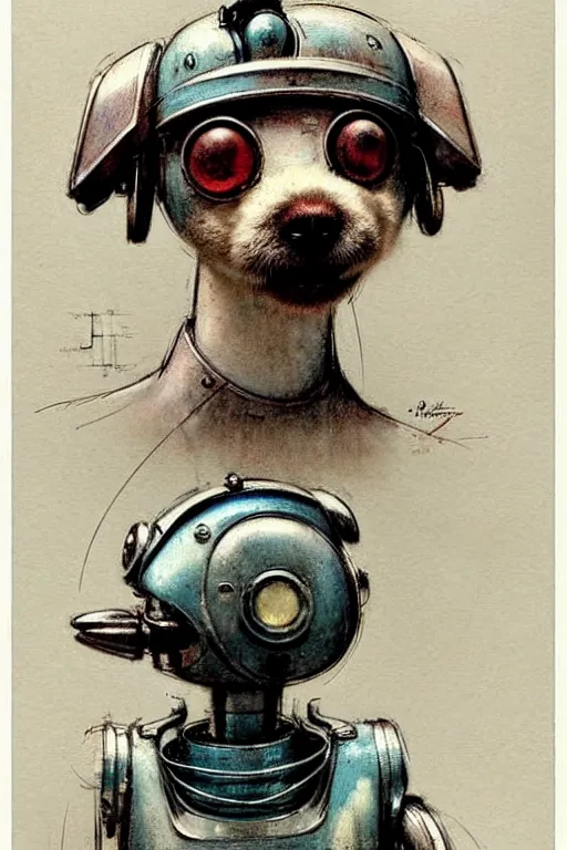 Image similar to (((((1950s retro robot dog . muted colors.))))) by Jean-Baptiste Monge !!!!!!!!!!!!!!!!!!!!!!!!!!!