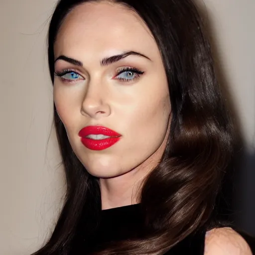 Image similar to a face inspired by megan fox and scarlett johansson