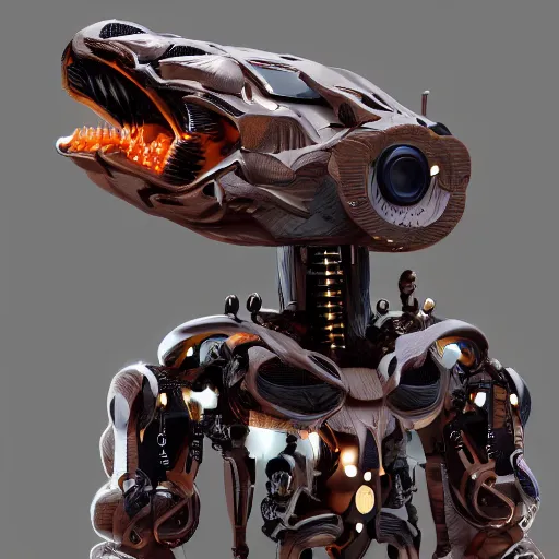 Image similar to ultra realistic 8k octa photo, wooden art toys on base , cute cyber gods , hyperdetailed, concept art