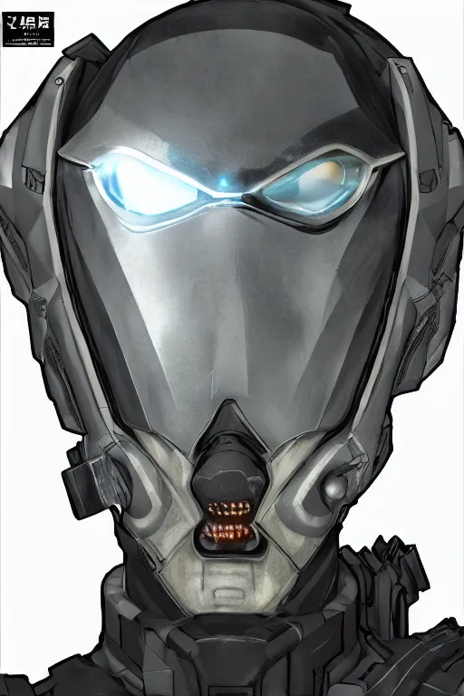 Image similar to cyber cyborg ninja mask helmet metal gear solid artic suit swat commando, global illumination ray tracing hdr fanart arstation by sung choi and eric pfeiffer and gabriel garza and casper konefal, a spectacular view cinematic rays of sunlight comic book illustration, by john kirby