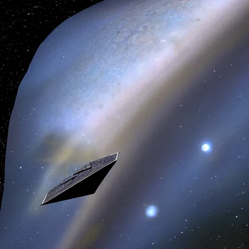 Image similar to epic view of a star destroyer above jupiter