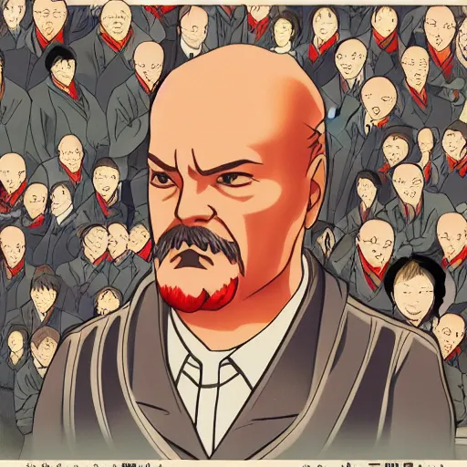 Image similar to lenin in japanese anime style