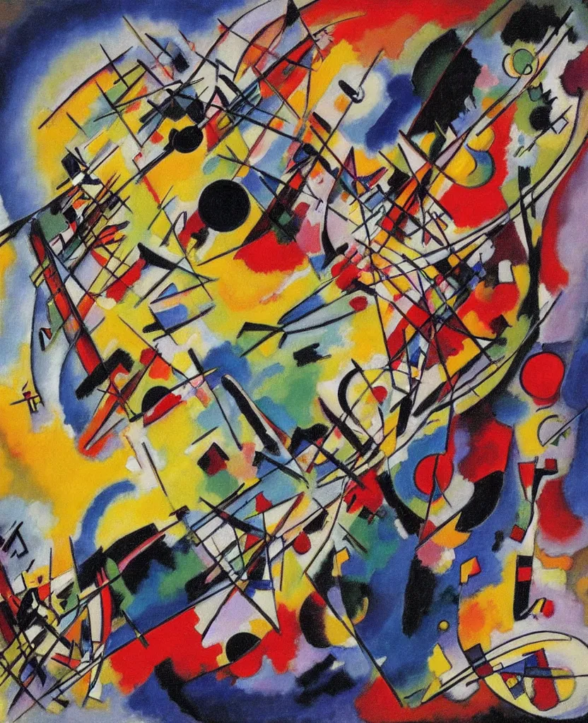 Image similar to painting by vasily kandinsky