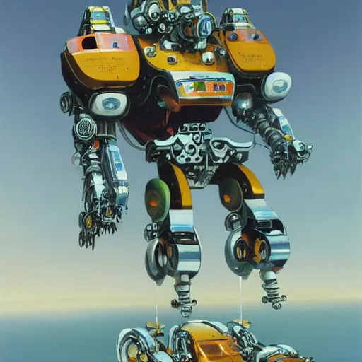 Image similar to a bio - mechanical robotic hamster mecha, moebius, chris foss, paul lehr, highly detailed, sharp, oil on canvas, 8 k, 4 k