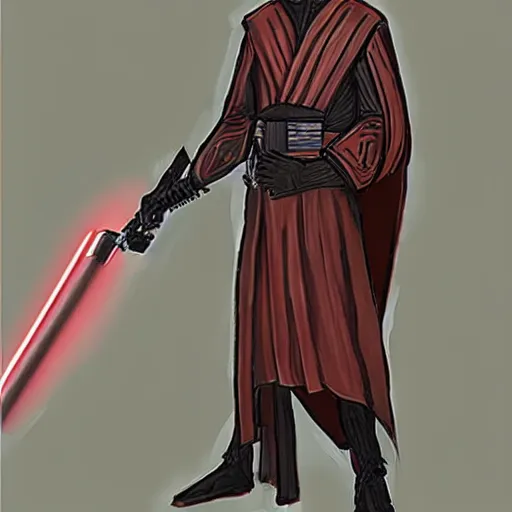 Image similar to concept art of a new Star Wars sith Lord