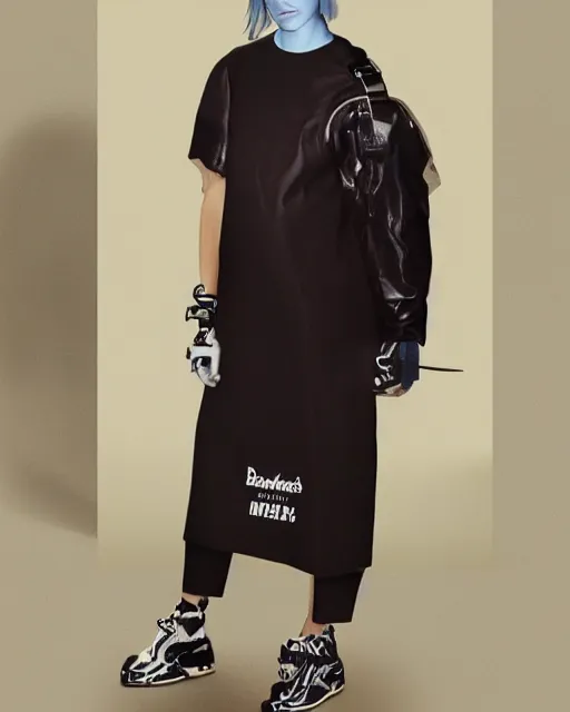 Prompt: leaked screenshot of Balenciaga's 2033 campaign