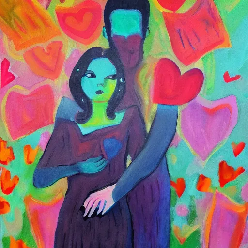 Prompt: to be in love unrequited, painting