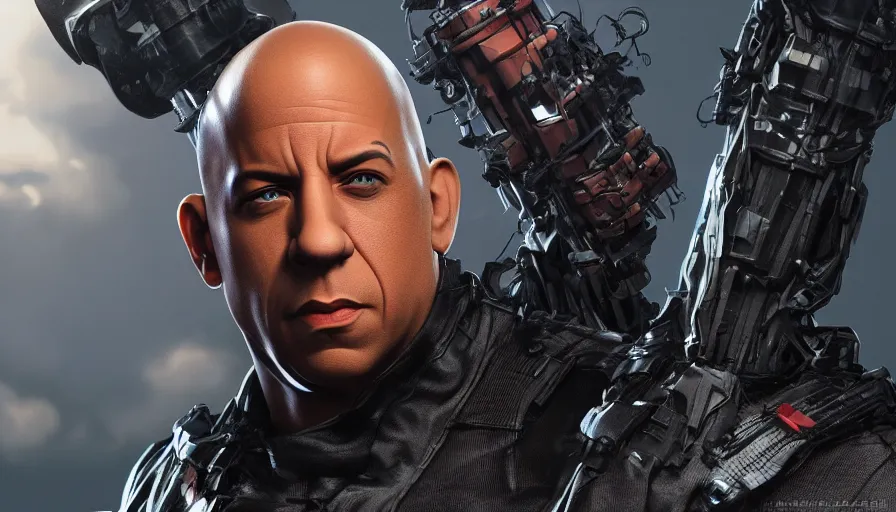 Image similar to Vin Diesel as a toy, hyperdetailed, artstation, cgsociety, 8k